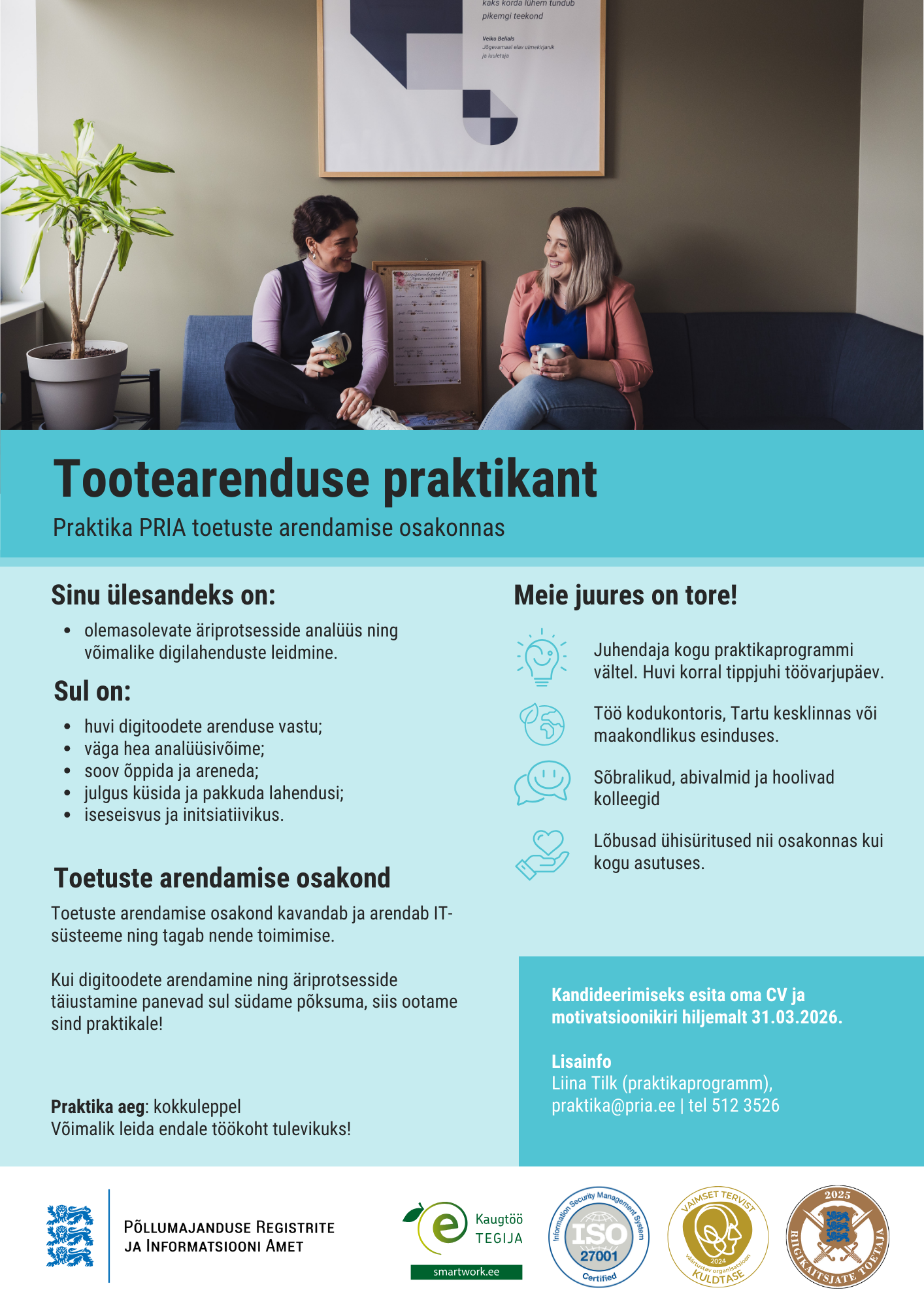 Tootearenduse praktikant 2026