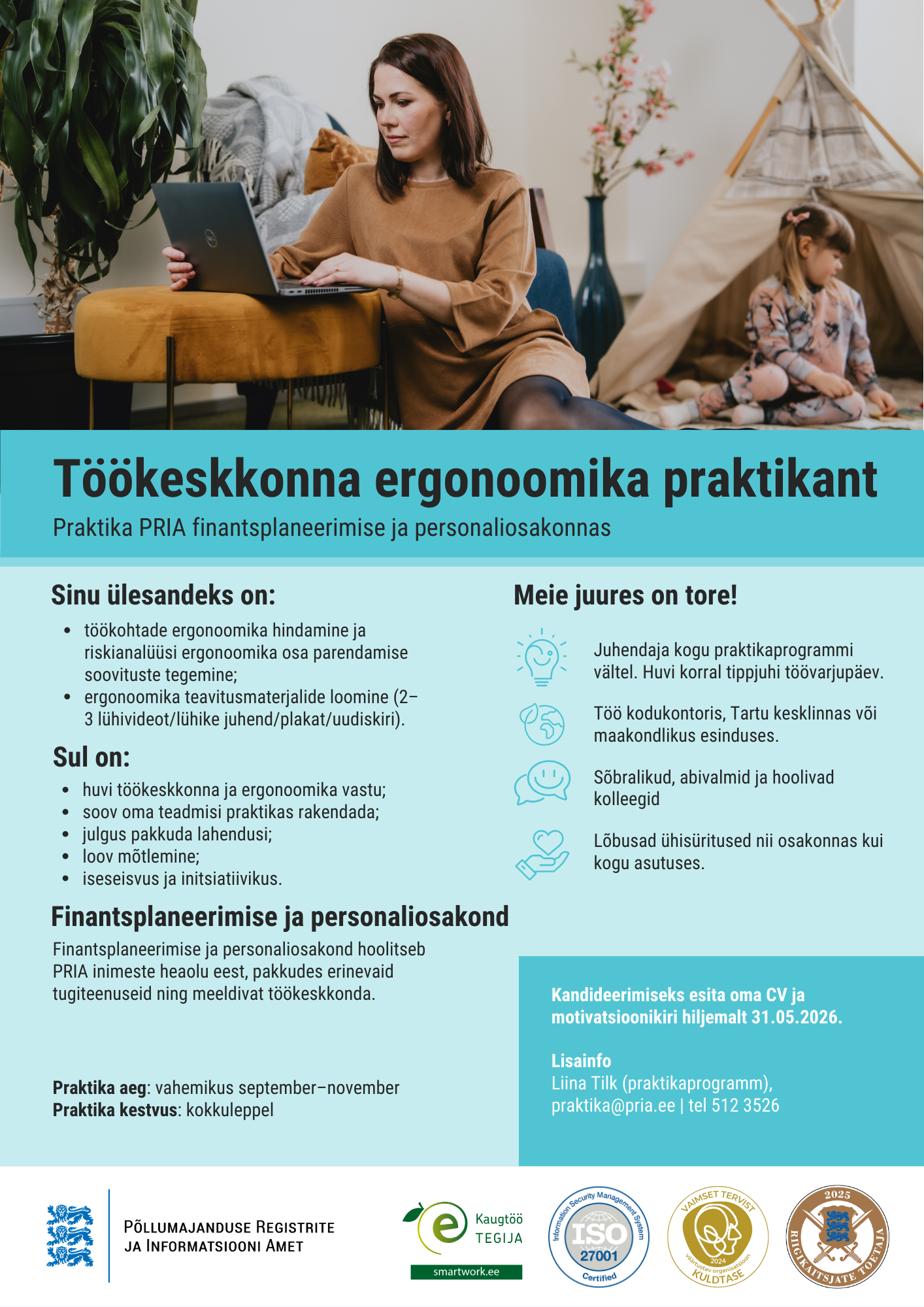 Töökeskkonna ergonoomika praktikapakkumine