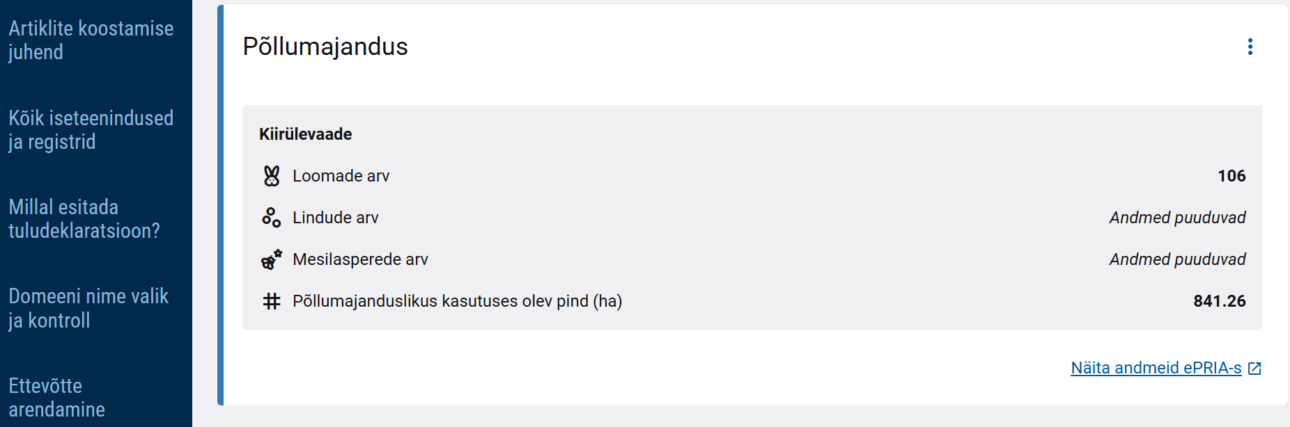 Maad ja loomad, eesti.ee